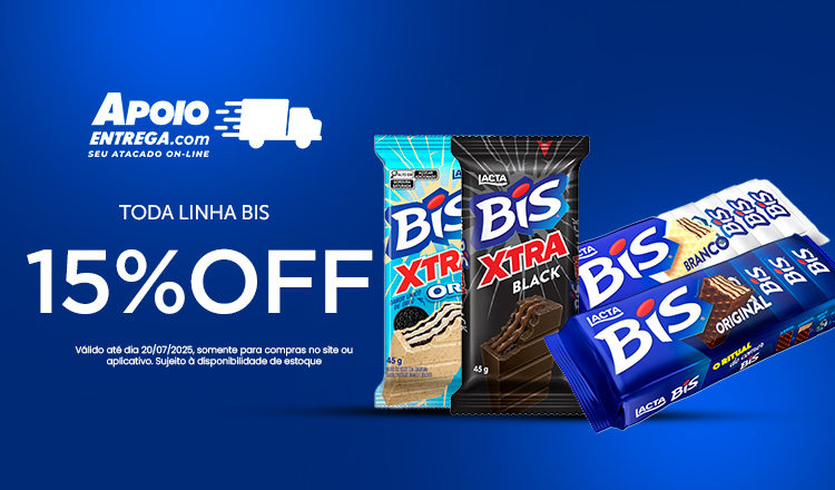 Toda linha Bis com 15%off ate 20/07